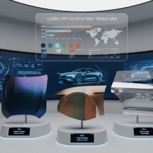 Exhibit showcasing global PPF color trends for 2025.